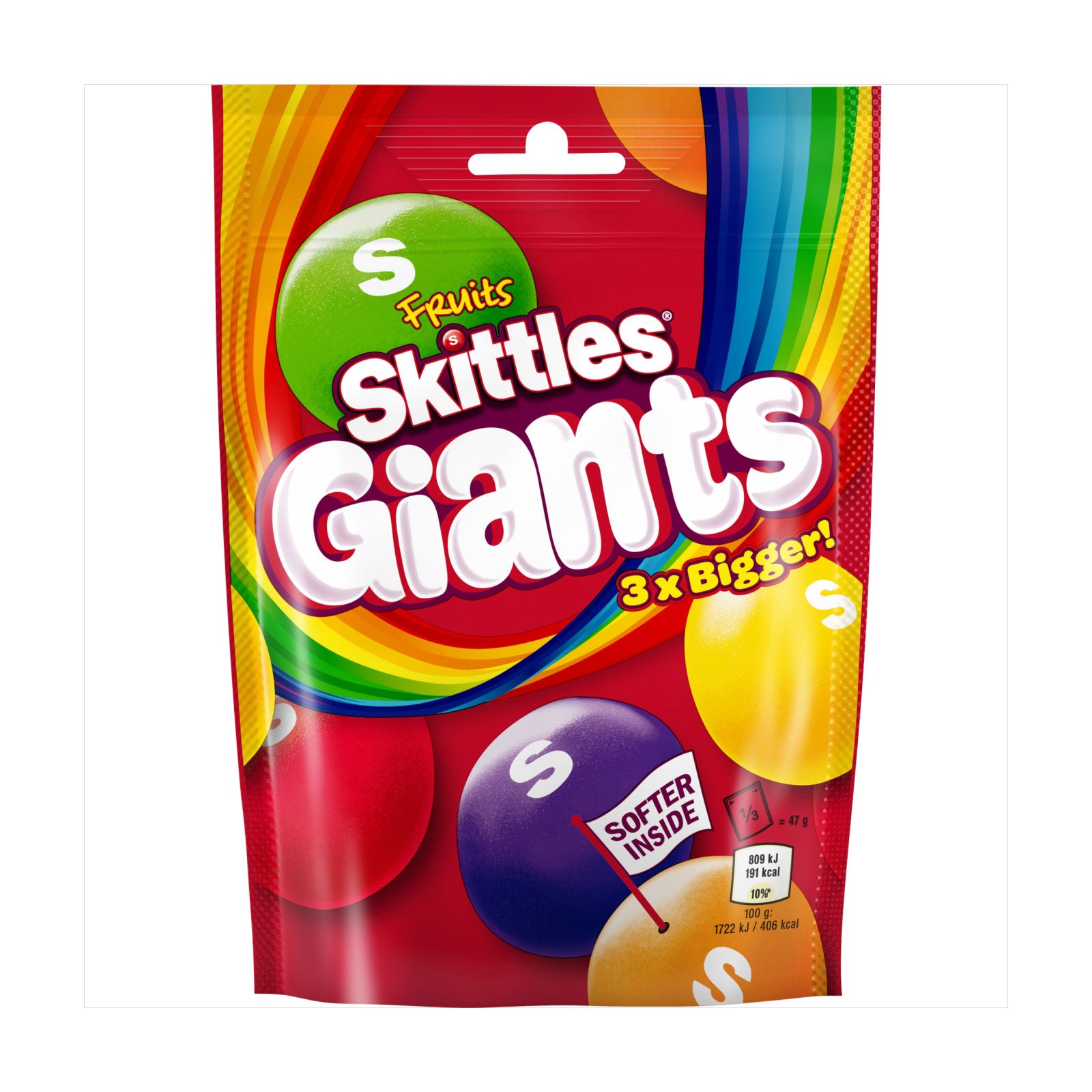 Skittles Giants Vegan Chewy Sweets Fruit Flavoured Pouch Bag 132g | High Quality Chocolate & Sweets Online - Product Image Skittles Giants Vegan Chewy Sweets Fruit Flavoured Pouch Bag 132g | High Quality Chocolate & Sweets Online - Product Image